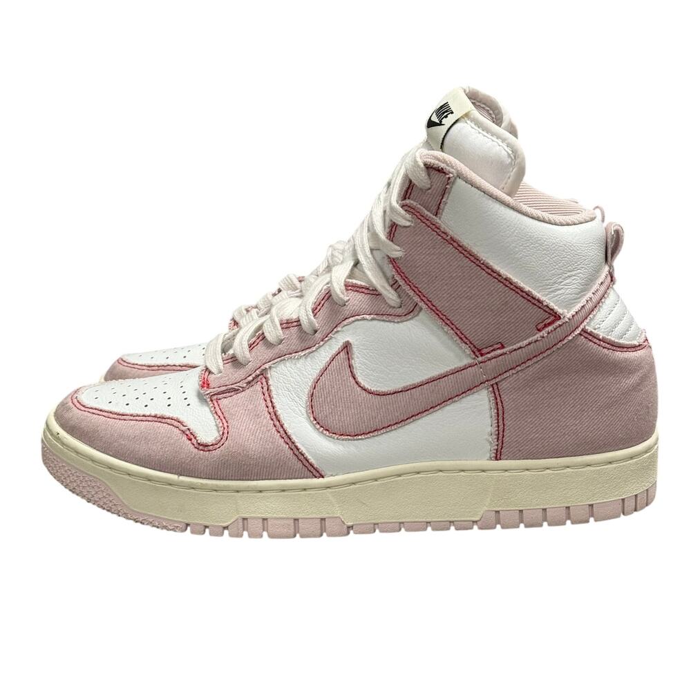Nike Dunk High Vintage 1985 Barely Rose and White EUC